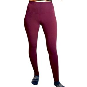 Lululemon Athletica Burgundy Full Length Leggings